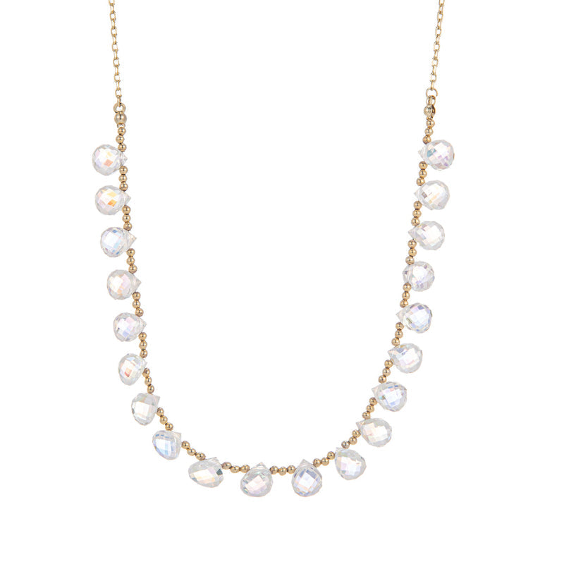 Minimalist Crystal Choker Real Gold Plated Luxurious And Elegant Magnetic Clasp Necklace Vera Lux