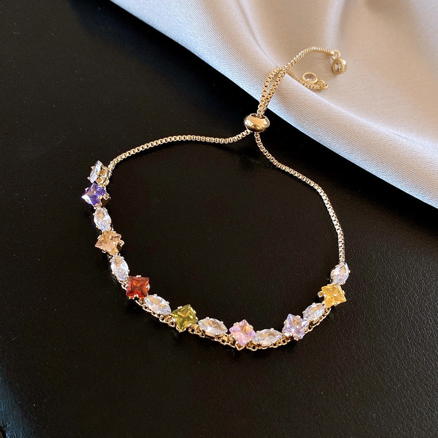 French-style Diamond-studded Round Bracelet For Women Vera Lux