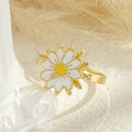 Rotatable Flower-shaped Gold-plated Ring Vera Lux