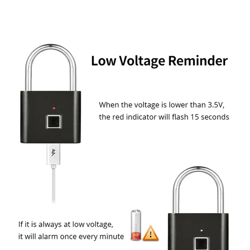 Smart Fingerprint Padlock Whatever the Treasure