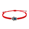 Hand-knitted Rope Lucky Red String Bead Bracelet Vera Lux