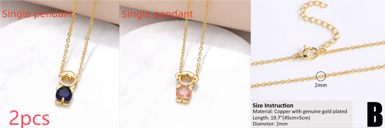 Copper-plated 18k Gold DIY Hip-hop All-match Chain Necklace Vera Lux