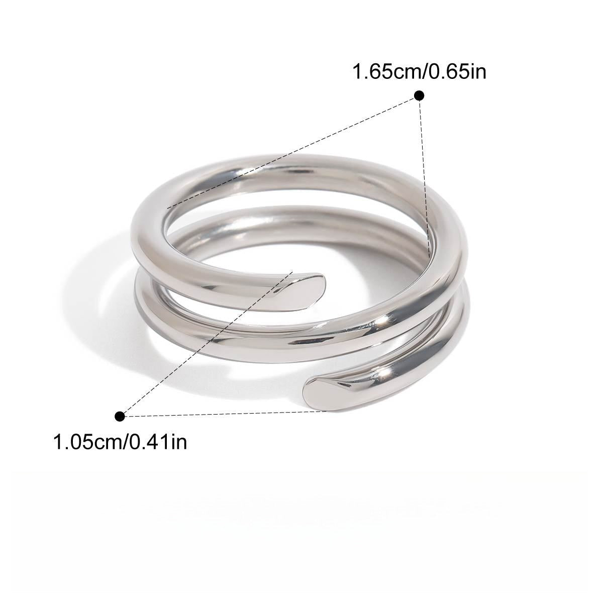 18K gold and titanium steel stacking ring Vera Lux