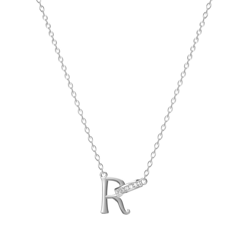 26-Letter Diamond-Embedded Unique Design Necklace For Women Vera Lux