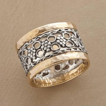 Retro Distressed Wide-ring Versatile And Easy To Match Vera Lux