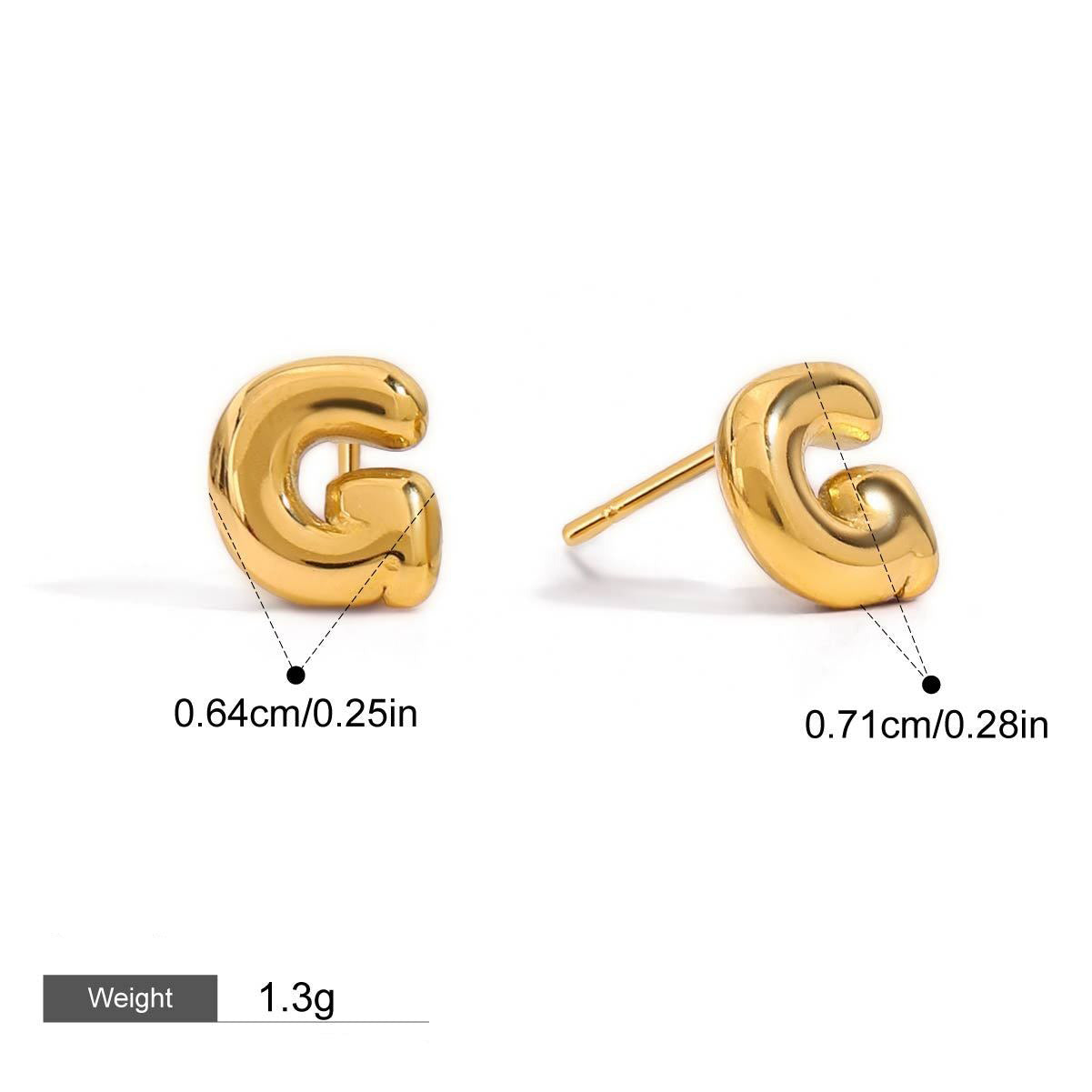 18K gold 26 letters design classic fashion earrings Vera Lux