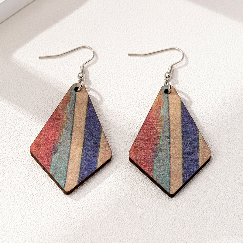 Retro Simple Diamond-Shaped Womens Earrings Vera Lux