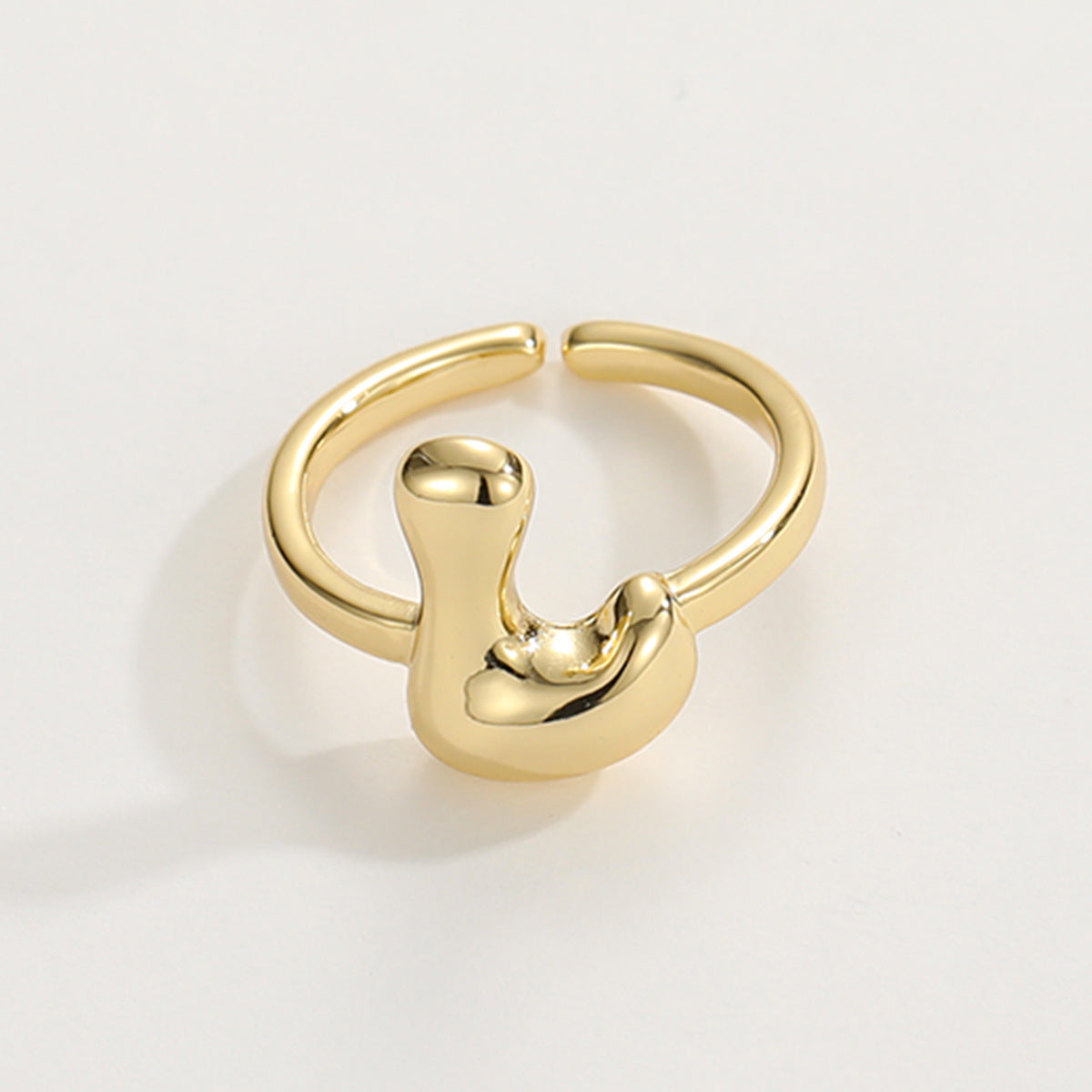 Adjustable English Letter Ring With Adjustable Opening Vera Lux