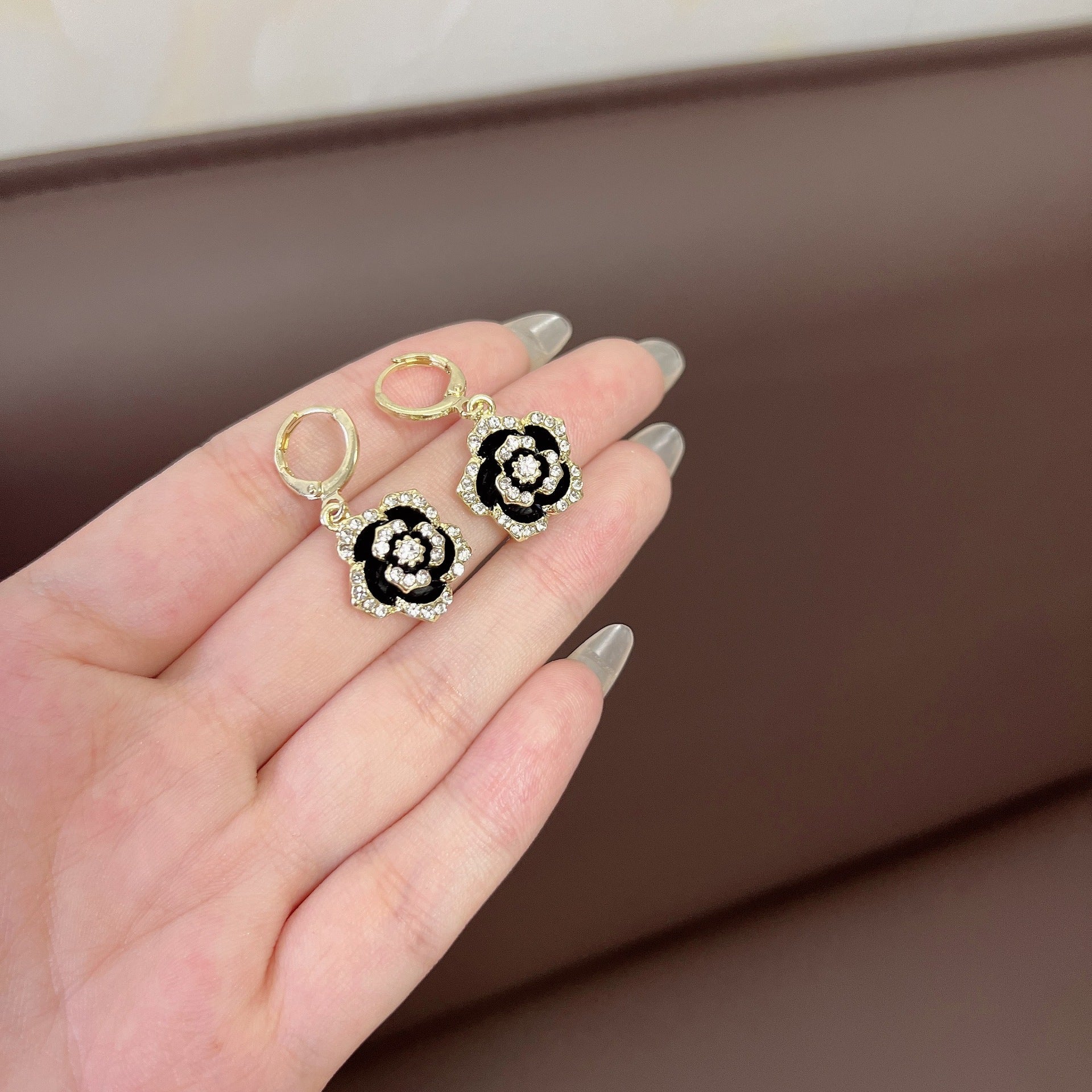 Women's Camellia Rose Flower Earrings For Women Vera Lux