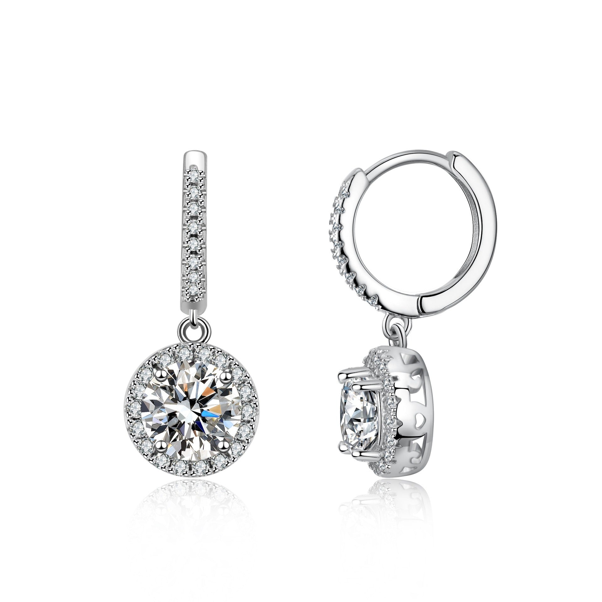 S925 sterling silver round earrings Vera Lux