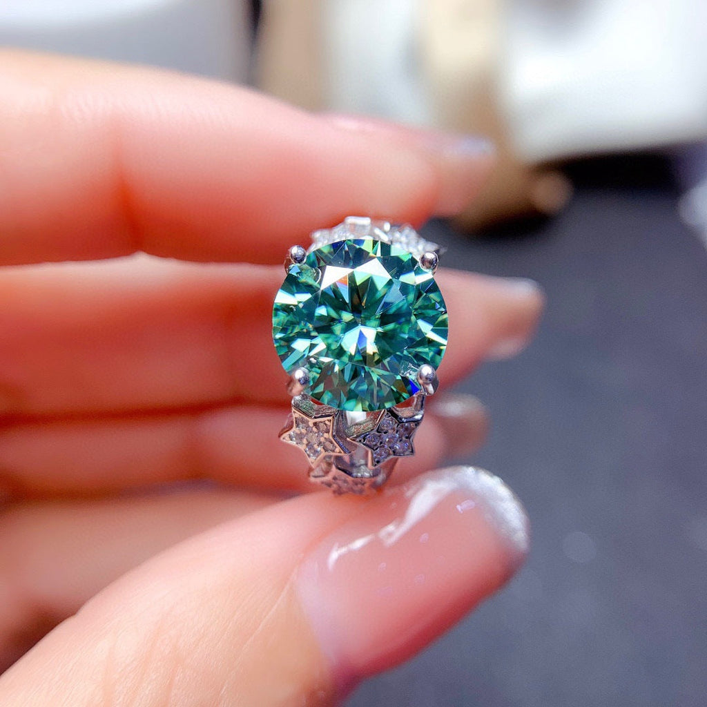 Luxury Milky Way Micro-Set Color Gemstone Ring Vera Lux