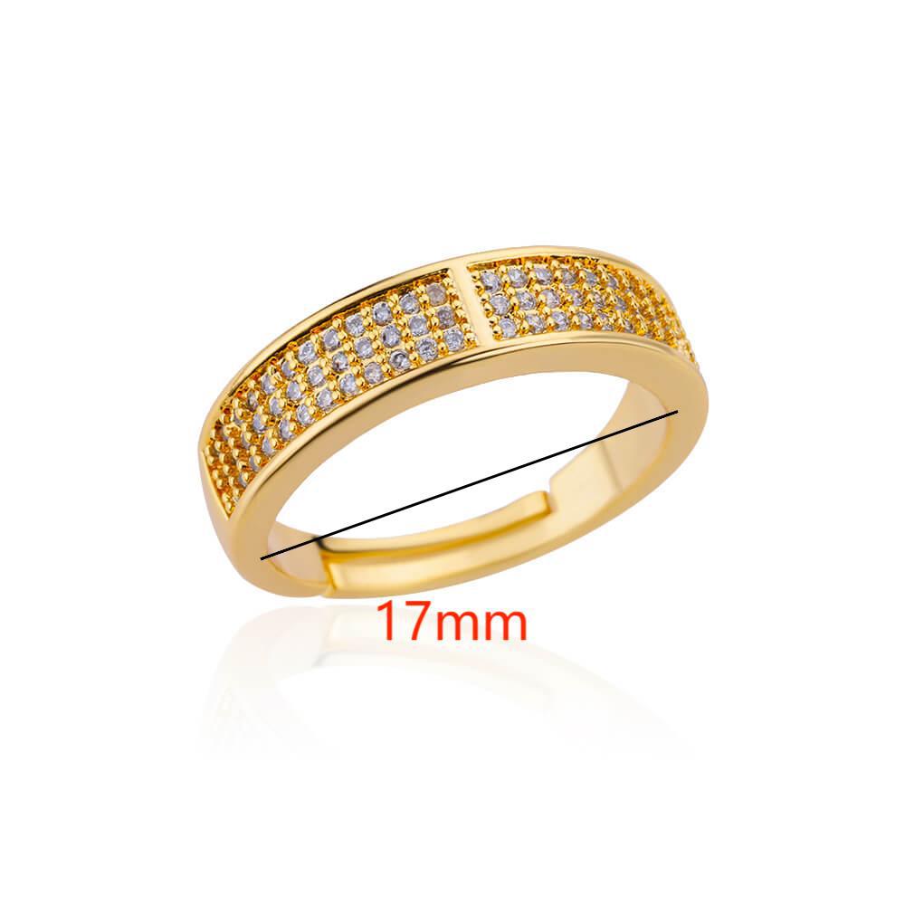 18k Gold-plated Ring, Niche And Unique, With Diamond Setting Vera Lux