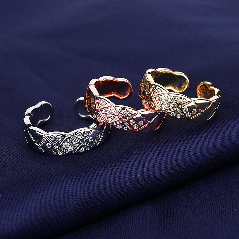 Korean-style Minimalist Niche Pure Copper Gold-plated Ring For Women Vera Lux