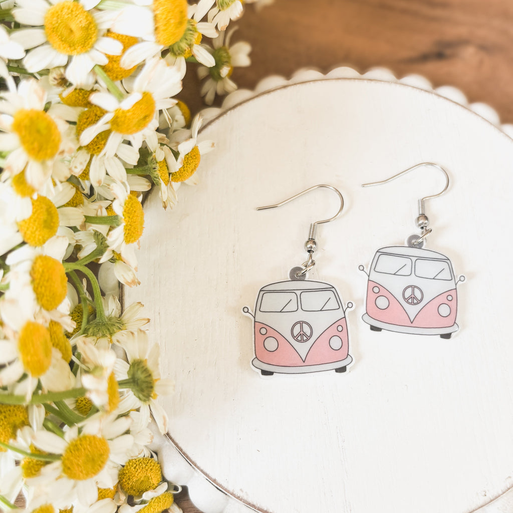 Adorable Vintage Van Earrings Rooted Home Goods