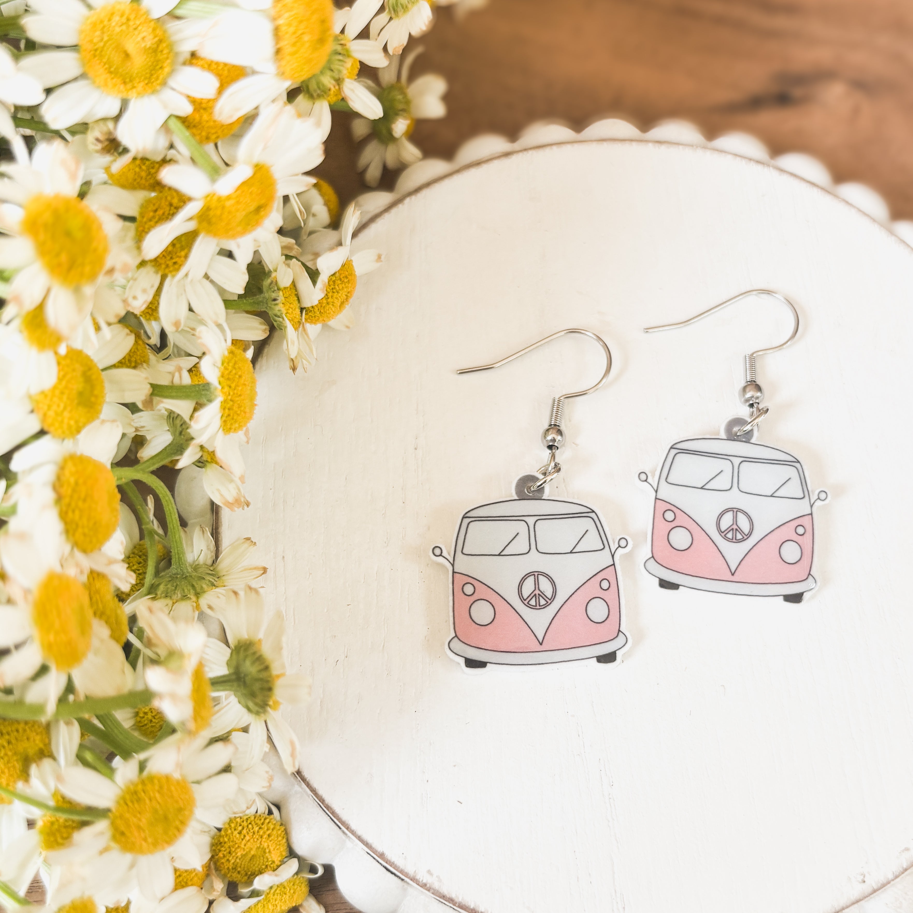 Adorable Vintage Van Earrings Rooted Home Goods