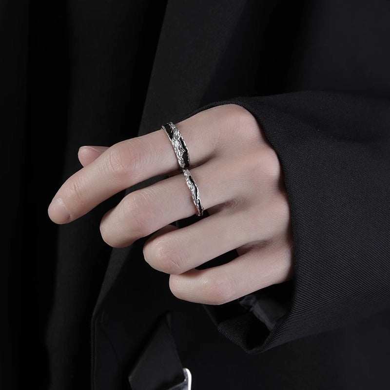 Men's Trendy Light Luxury Single Ring, Adjustable Opening Fashion Ring For Men, Stylish Personality Advanced Index Finger Ring, Men's Jewelry Vera Lux