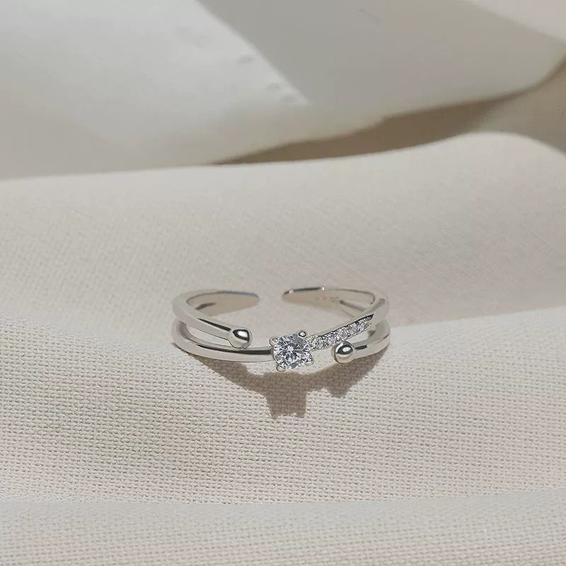 Thorn Open Ring For Women, Dark Zircon Luxury Niche Design, INS Trendy Cool Index Finger Ring Vera Lux