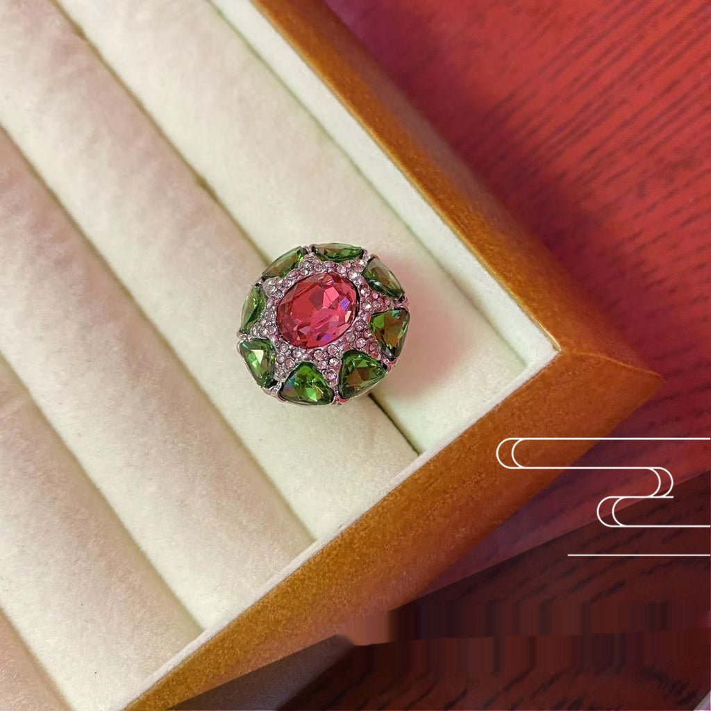 Women's Fashion Oval Colored Zircon Ring Vera Lux