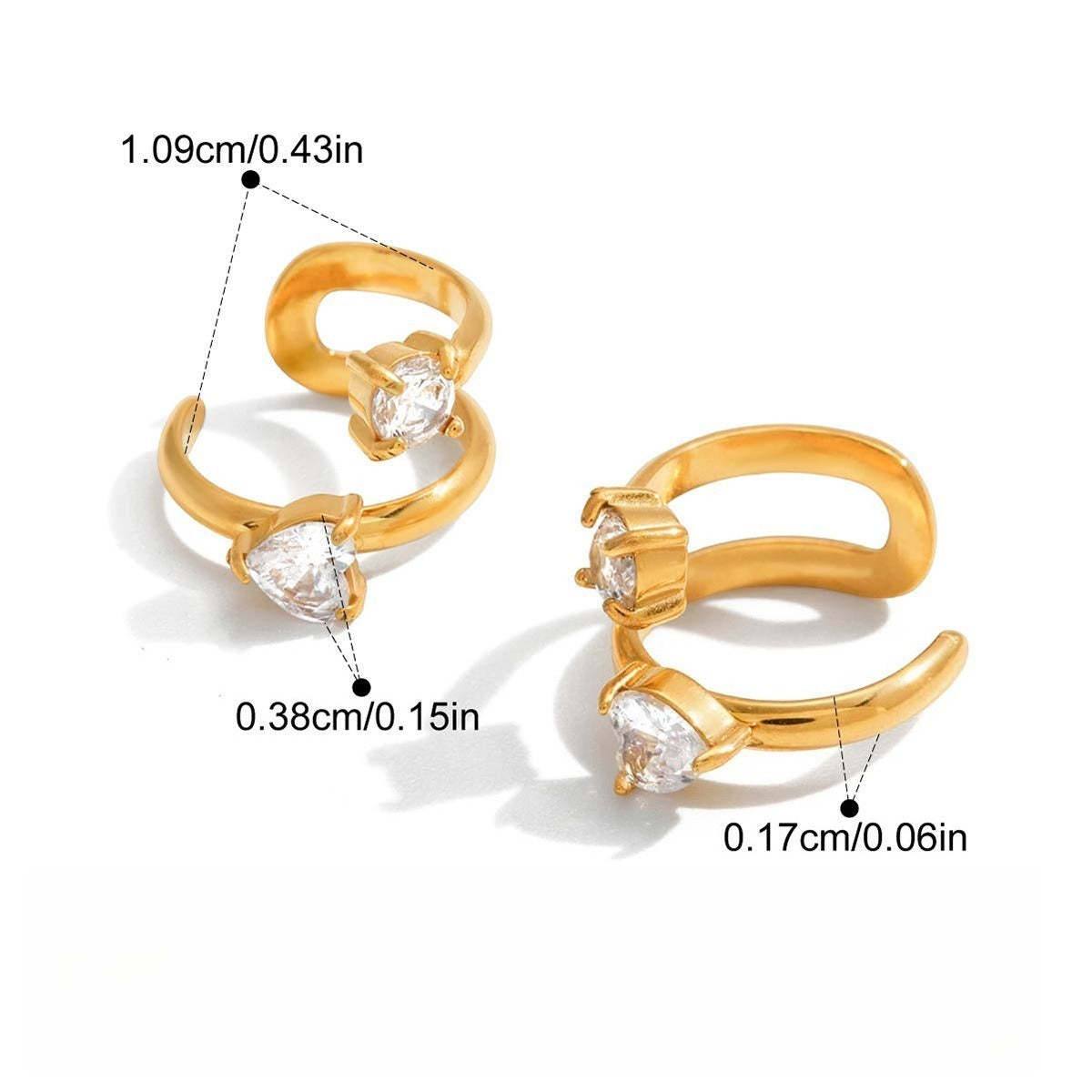 18K gold lightweight luxury and high-end style teardrop earrings Vera Lux