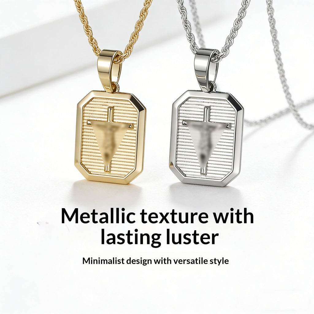 Niche Cross Necklace 18k Gold-plated High-end Cross Pendant Square Design Vera Lux