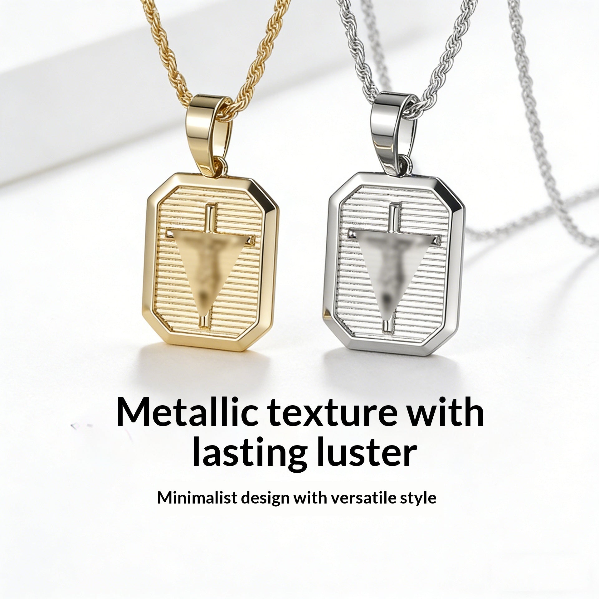 Niche Cross Necklace 18k Gold-plated High-end Cross Pendant Square Design Vera Lux