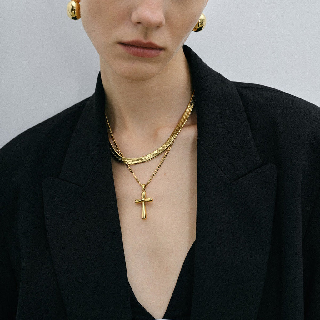 Light luxury and sophisticated sweater chain/pearl necklace Vera Lux
