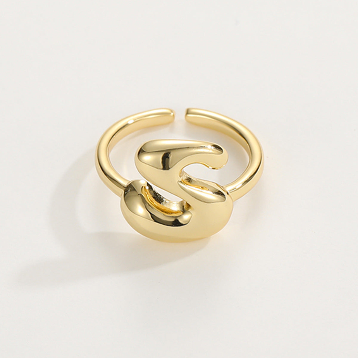 Adjustable English Letter Ring With Adjustable Opening Vera Lux