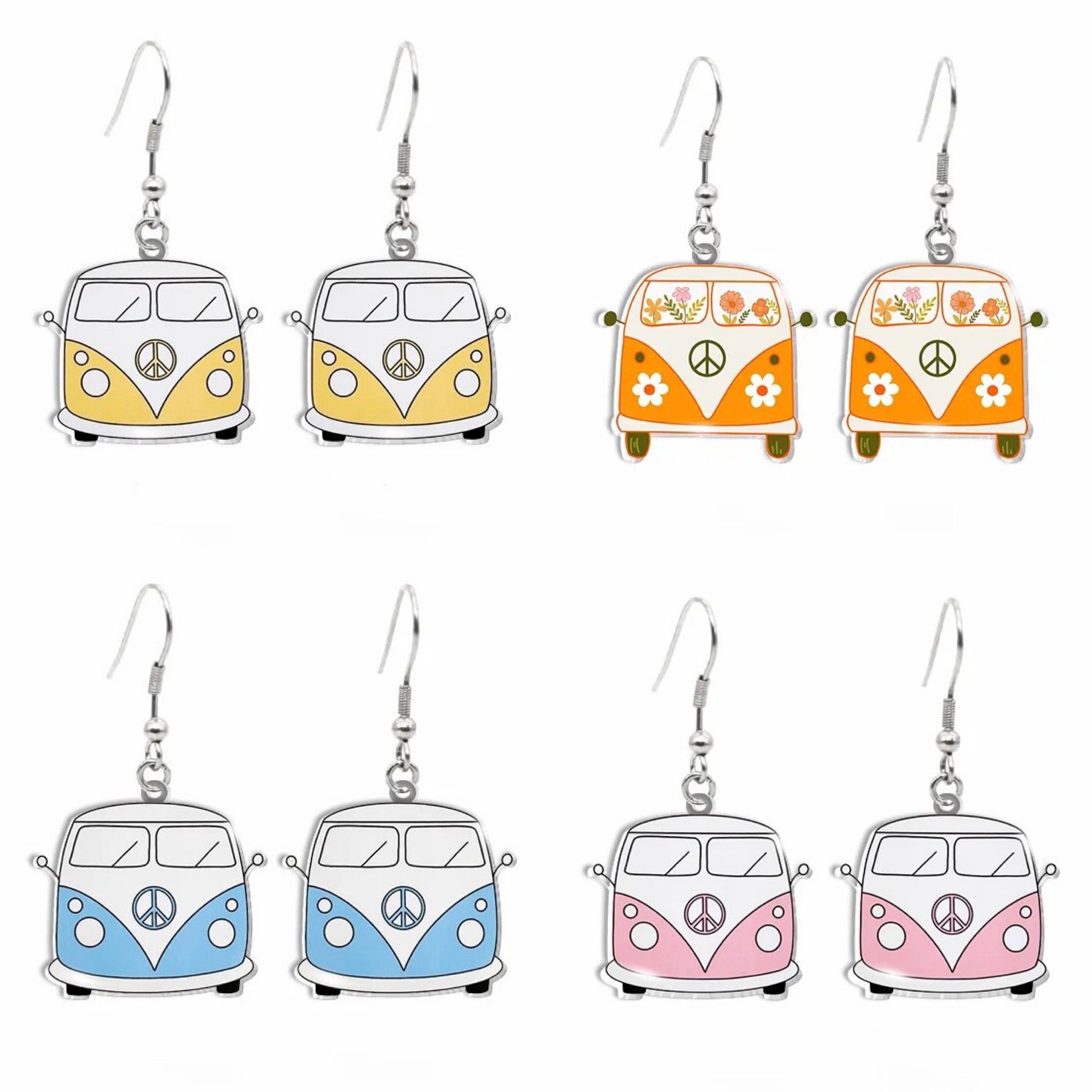 Adorable Vintage Van Earrings Rooted Home Goods