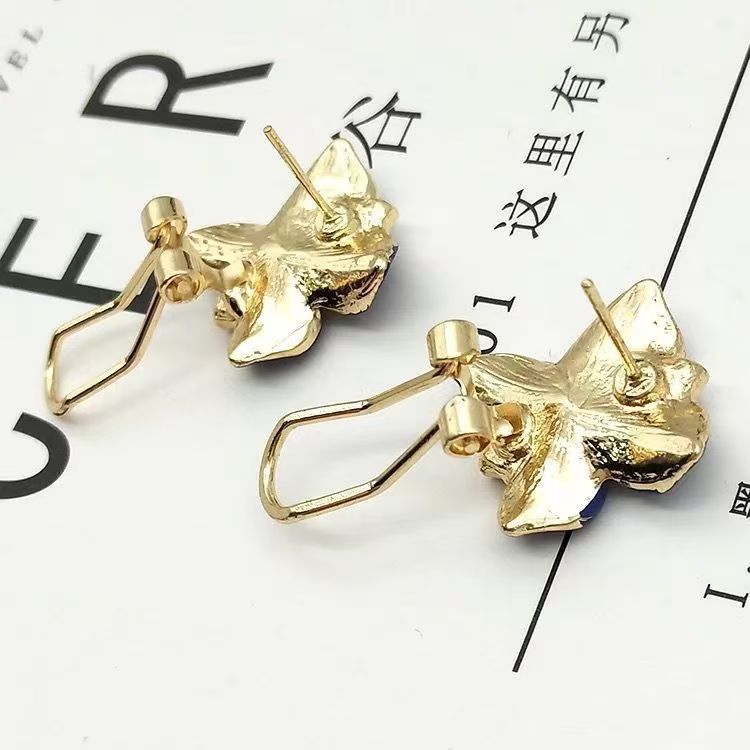 Versatile Korean Style Camellia Earrings, Diamond Inlaid Elegant Studs & Ear Cuffs Vera Lux