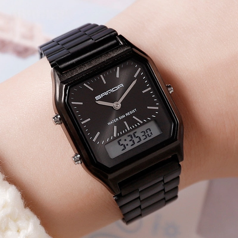 Mens Business Quartz Watch Simple Mens Wristwatch Dual Display Vera Lux