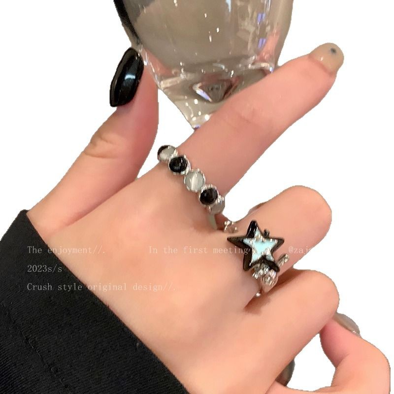 Opal Star Ring For Women, INS Niche Design, Open Adjustable Index Finger Ring, Personalized All-match Finger Ring Vera Lux