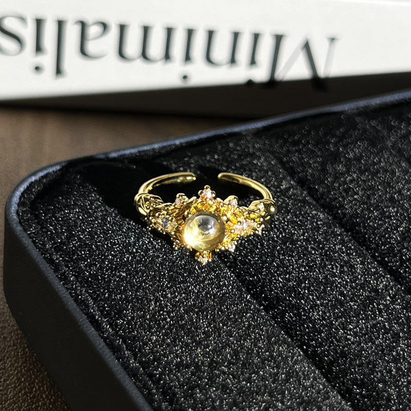 Women Geometric Micro Paved Open Adjustable Ring, Retro Cold Tone Niche Designer Finger Ring, Trendy Unique Stylish Daily Matching Hand Jewelry Accessories Vera Lux
