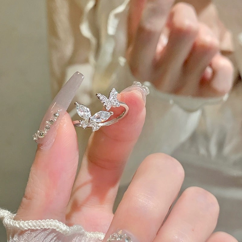 Adjustable Open Butterfly Ring For Women, Minimalist Light Luxury, Delicate High Grade Jewelry Vera Lux