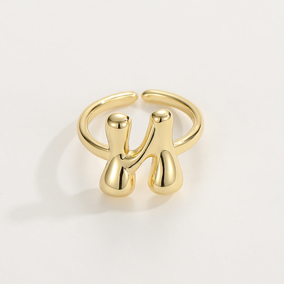 Adjustable English Letter Ring With Adjustable Opening Vera Lux