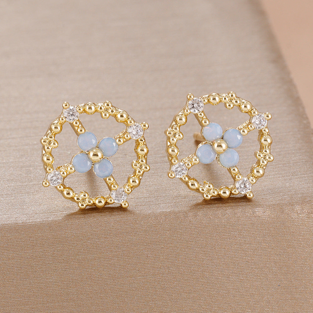 Exquisite Crystal Flower Earrings Vera Lux