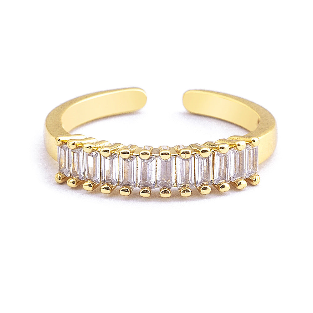 Zircon Geometric Open Ring For Women Vera Lux