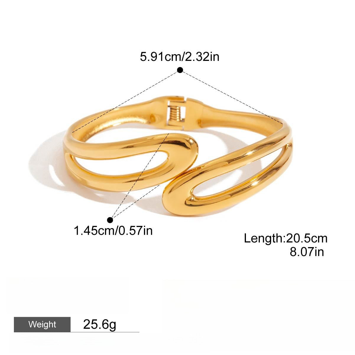 18k gold stainless steel pearl bracelet Vera Lux
