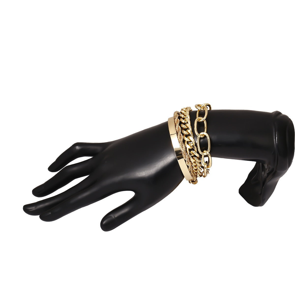 Smooth C-shaped mixed twist O-shaped bracelet Vera Lux