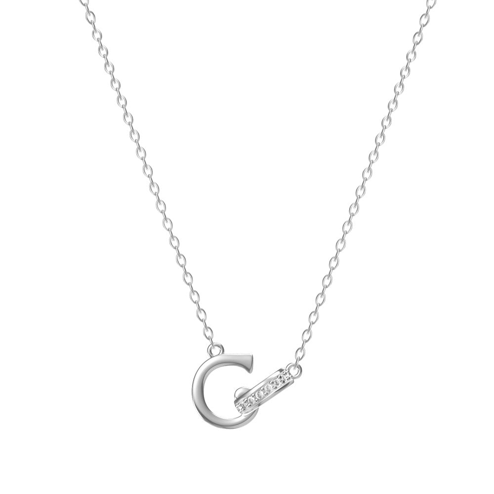 26-Letter Diamond-Embedded Unique Design Necklace For Women Vera Lux