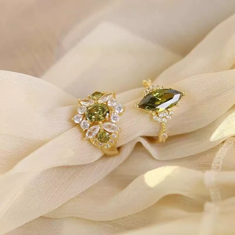 Alloy Electroplated Vintage Oval Open Ring, Unisex Jewelry Vera Lux