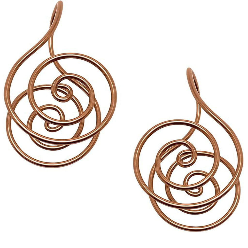 Fashionable Personalized Spiral Palm Ring Earrings Vera Lux
