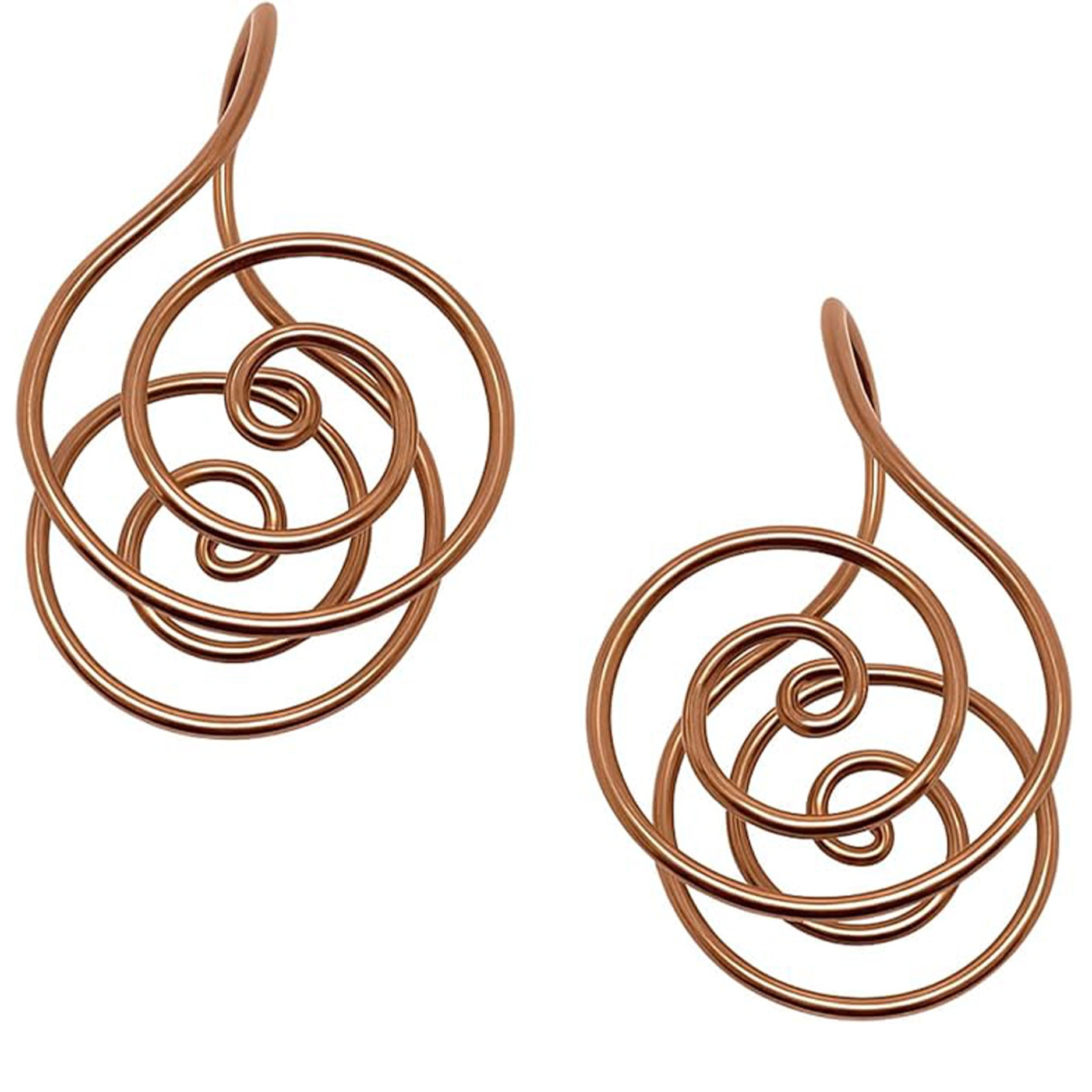 Fashionable Personalized Spiral Palm Ring Earrings Vera Lux