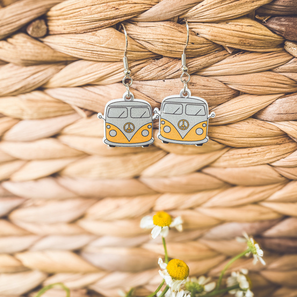 Adorable Vintage Van Earrings Rooted Home Goods