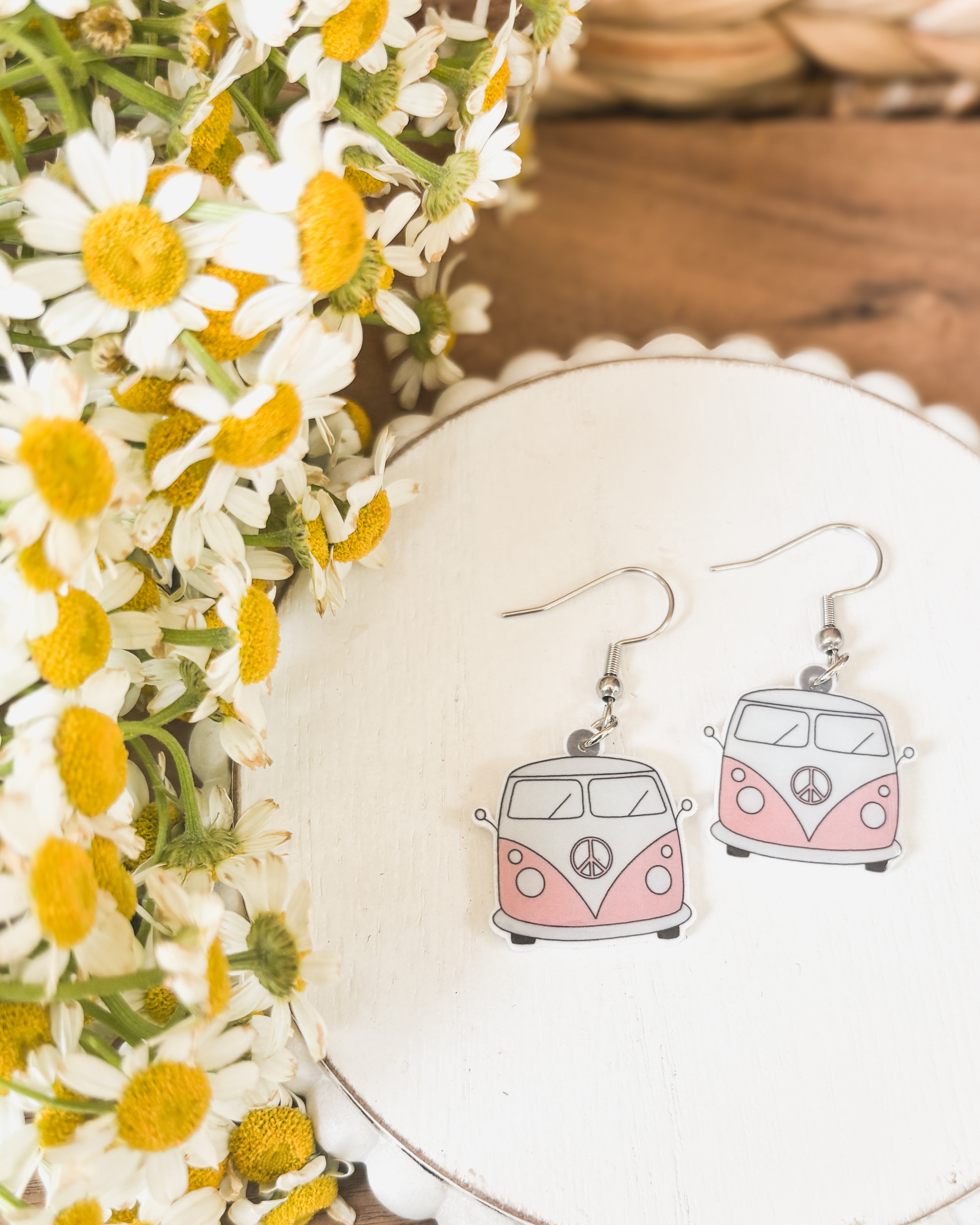 Adorable Vintage Van Earrings Rooted Home Goods