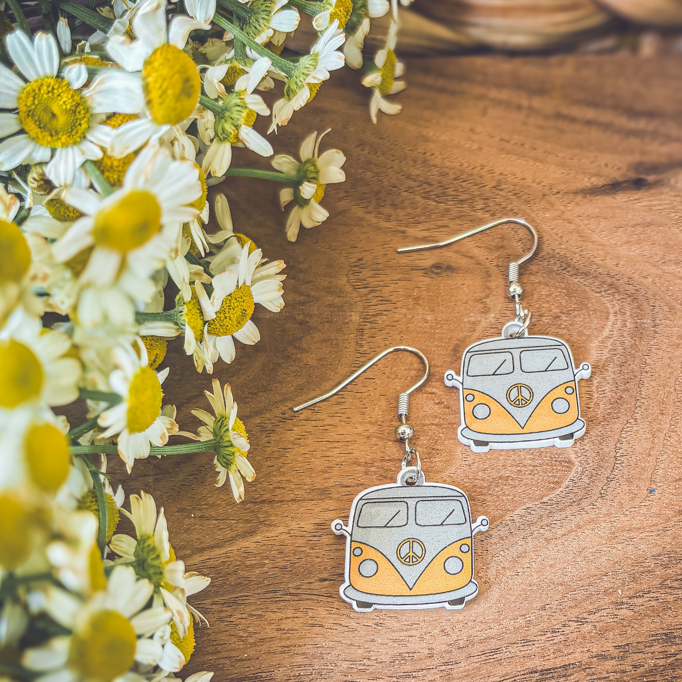 Adorable Vintage Van Earrings Rooted Home Goods