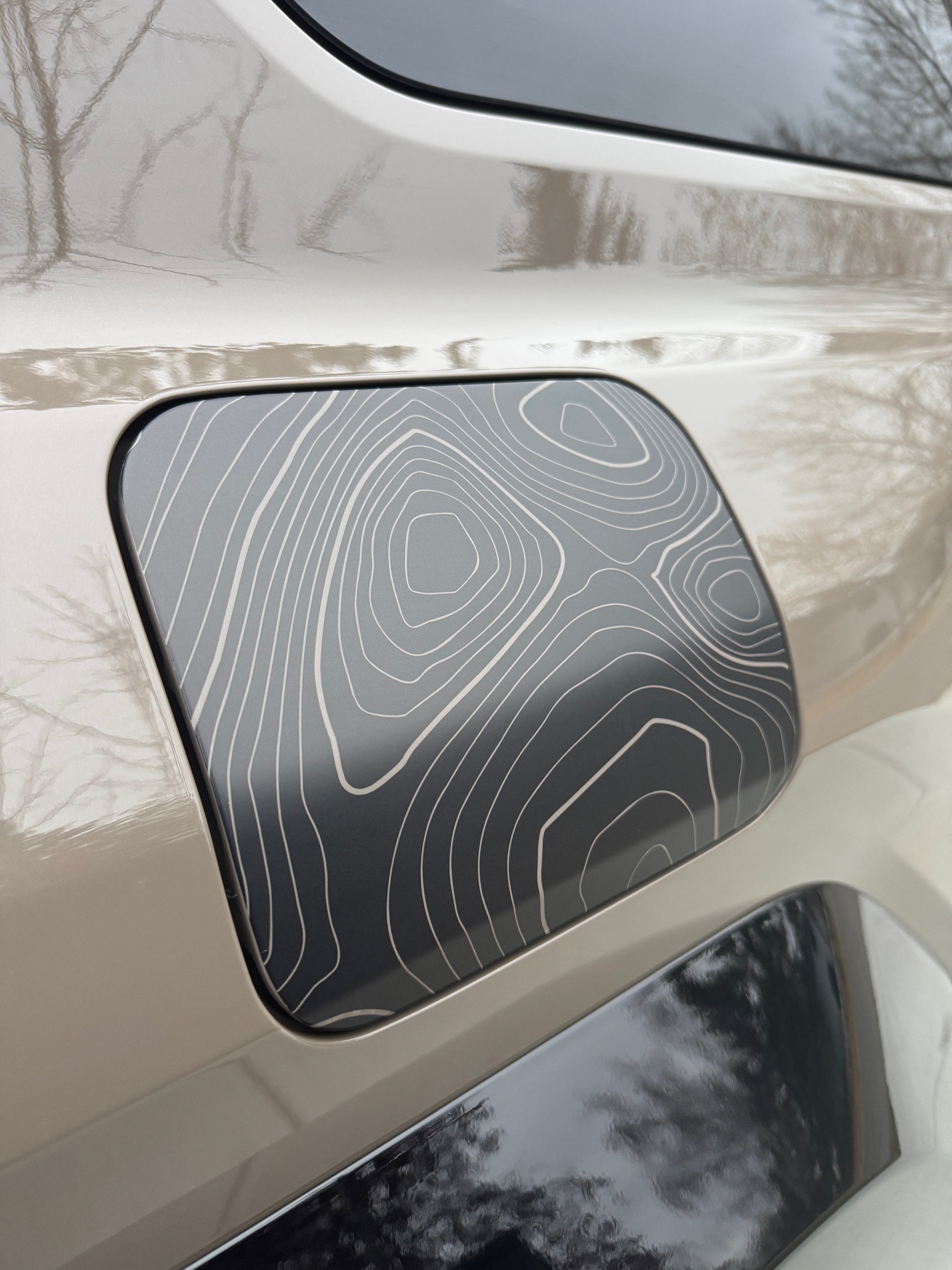Topographic Map Fuel Door Overlay - 2025+ 4Runner StickerFab