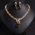 S925 Silver & Zircon Snake Necklace and Earring Set Vera Lux