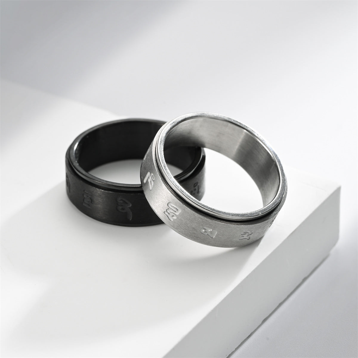 Titanium Steel Rotating Ring For Men Vera Lux