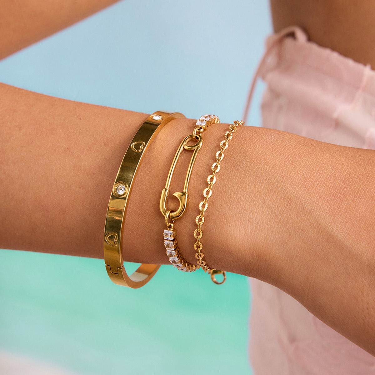 18K gold light luxury high-end zircon bracelet Vera Lux