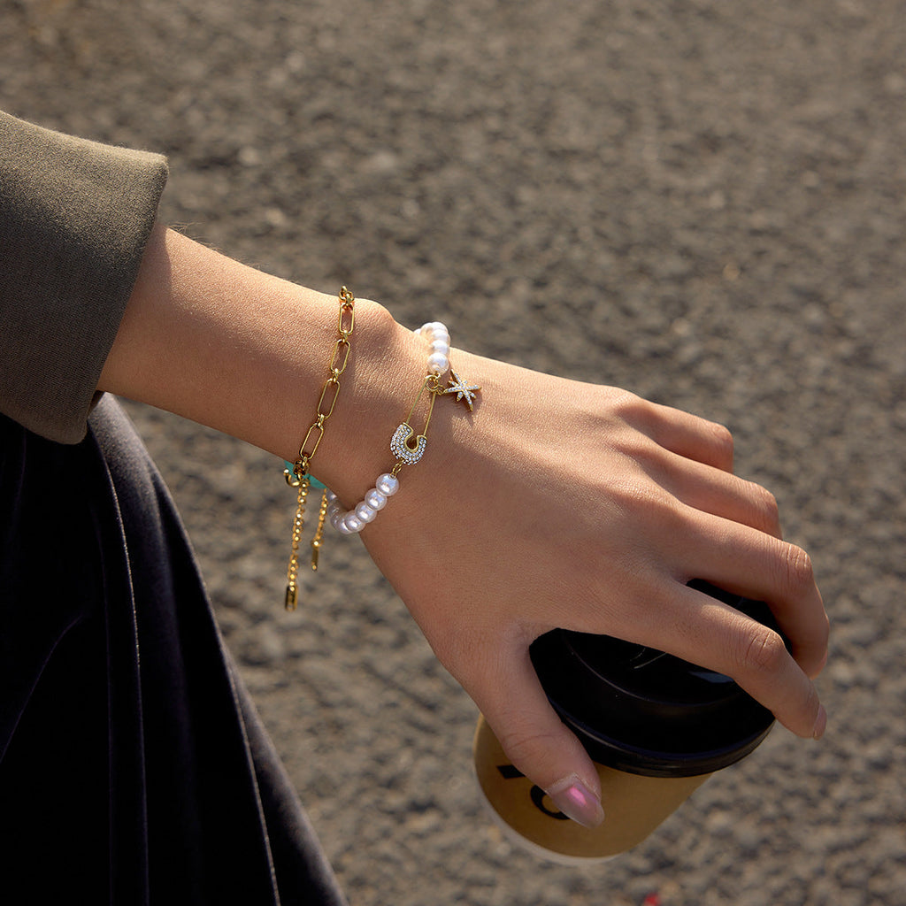 Pearl Star Stainless Steel Bracelet Collection Vera Lux